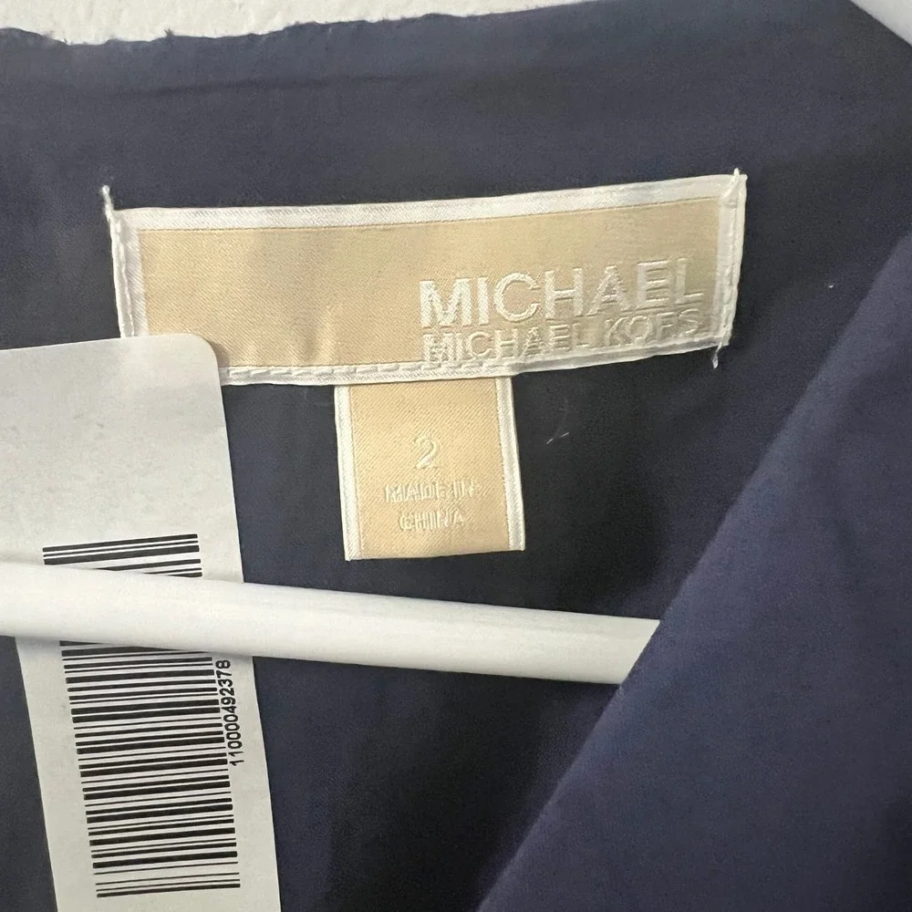 Women's Michael Kors Stretch Cotton Poplin Midi Dress Size 2 - Picture 4 of 4